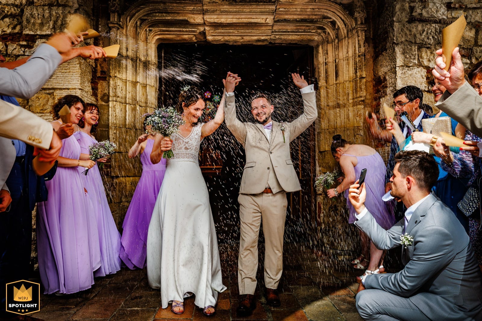Photo de mariage primée au WPJA — couple à Négrépelisse