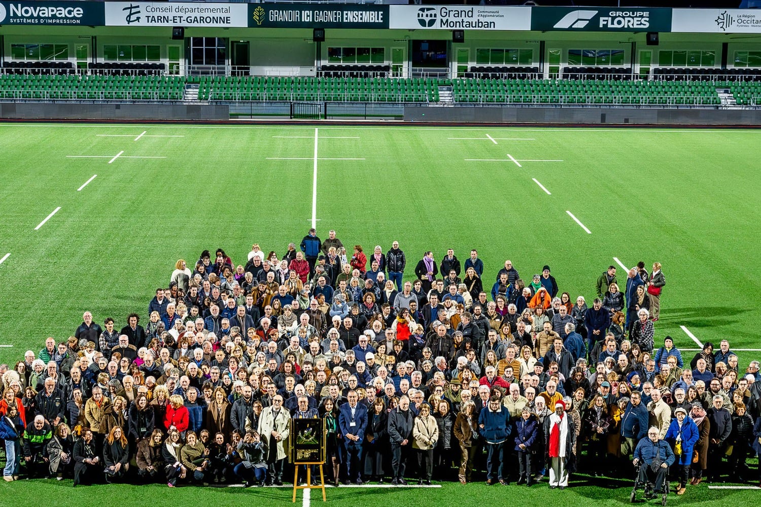Photographe corporate à Montauban : reportage photo de l'Assemblée Générale du Crédit Mutuel au stade USM